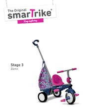 Tricikli za djecu od 10 mjeseci - Trojkolka Groove 4v1 smarTrike TouchSteering ružová s tlmičom a gumené kolesa od 10 mesiacov ST6300500 _2