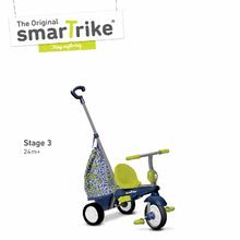 Kinderdreiräder ab 10 Monaten - Dreirad Groove Touch Steering 4v1 smarTrike mit Einkaufstasche blau-grün ab 10 Monaten_0