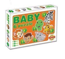 Puzzle pre najmenších - Baby puzzle Zvieratká a dopravné prostriedky Dohány 6-obrázkové od 24 mes_2