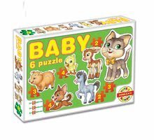 Puzzle pre najmenších - Baby puzzle Zvieratká a dopravné prostriedky Dohány 6-obrázkové od 24 mes_4