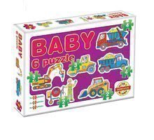 Puzzle pre najmenších - Baby puzzle Zvieratká a dopravné prostriedky Dohány 6-obrázkové od 24 mes_3