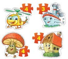 Puzzle pre najmenších - Baby puzzle stavebné stroje Dohány 6-obrázkové od 24 mes_1