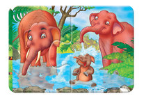 Puzzle pentru copii  - Puzzle baby Duo Safari Dohány cu 8 imagini de la 24 luni_2