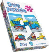 Otroške puzzle - Baby puzzle Duo Delovna vozila Dohány 8x2 delčki 8 slikic od 24 mes_0