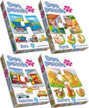 Puzzle pre najmenších - Baby puzzle Duo Pracovné autá Dohány 8x2 dieliky 8-obrázkové od 24 mes_3