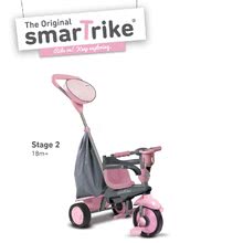 Tricikli za djecu od 10 mjeseci - SMART TRIKE 6500200 Trojkolka SWING 4v1 PINK TouchSteering s tlmičom a voľnobehom + UV filter ružovo-šedá od 10-36 mesiacov _1