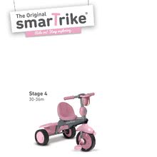 Tricikli za djecu od 10 mjeseci - SMART TRIKE 6500200 Trojkolka SWING 4v1 PINK TouchSteering s tlmičom a voľnobehom + UV filter ružovo-šedá od 10-36 mesiacov _3