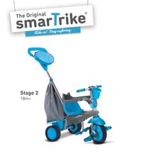 Tricikli za djecu od 10 mjeseci - SMART TRIKE 6500300 Trojkolka SWING 4v1 BLUE TouchSteering s tlmičom a voľnobehom + UV filter  modro-šedá od 10-36 mesiacov _1
