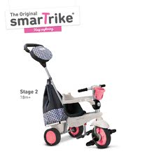 Triciclete de la 10 luni - Tricicletă Deluxe Touch Steering 4in1 smarTrike cu parasolar şi cu două genţi roz-negru de la 10 luni_0