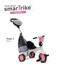 Triciklik 10 hónapos kortól - Tricikli Deluxe Touch Steering 4in1 smarTrike napellenzővel és két táskával rózsaszín-fekete 10 hó-tól_1