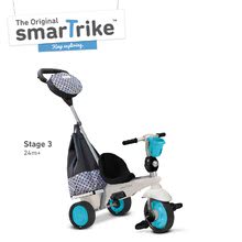 Triciclete de la 10 luni - Tricicletă Deluxe Touch Steering 4in1 smarTrike cu parasolar şi cu două genţi albastru-negru de la 10 luni_2