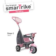 Triciclete de la 10 luni - Tricicletă SWING DLX 4în1 Grey&Pink TouchSteering smarTrike cu amortizor rulare liberă+ cu filtru UV gri-roz de la 10 luni_1