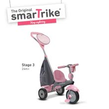 Triciclete de la 10 luni - Tricicletă SWING DLX 4în1 Grey&Pink TouchSteering smarTrike cu amortizor rulare liberă+ cu filtru UV gri-roz de la 10 luni_2