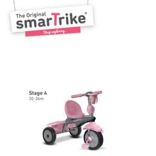 Triciclete de la 10 luni - Tricicletă SWING DLX 4în1 Grey&Pink TouchSteering smarTrike cu amortizor rulare liberă+ cu filtru UV gri-roz de la 10 luni_3