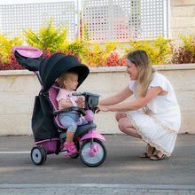 Tříkolky od 10 měsíců - Tříkolka Swirl DLX 4v1 Grey&Pink TouchSteering smarTrike s tlumičem a volnoběhem + UV filtr šedo-růžová od 10 měsíců_2