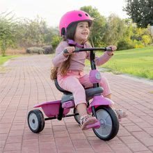 Trojkolky od 10 mesiacov - Trojkolka Swirl DLX 4v1 Grey&Pink TouchSteering smarTrike s tlmičom a voľnobehom + UV filter šedo-ružová od 10 mes_4