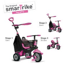 Tricikli za djecu od 10 mjeseci - Tricikl Delight Touch Steering 3u1 smarTrike ružičasti od 10 mjeseci_0