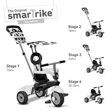 Triciklik 10 hónapos kortól - Tricikli Vanilla Touch Steering smarTrike napellenzővel fekete-fehér 10 hó-tól_0