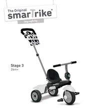 Tricycle à partir de 10 mois - Tricycle Vanilla smarTrike TouchSteering avec un parapluie noir et blanc de 10 mois_2