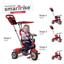 Tricikli za djecu od 10 mjeseci - Tricikl Vanilla Touch Steering 4u1 smarTrike crveni s prigušivačem vibracija i suncobranom od 10 mjeseci_0