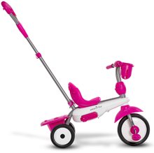 Triciclete de la 10 luni - Tricicleta Breeze Plus Pink Classic smarTrike control TouchSteering cu suport pentru sticlă cu ​​roți de cauciuc și amortizor de la 15 luni_1