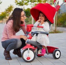 Tříkolky od 10 měsíců - Tříkolka Breeze Plus Red Classic smarTrike TouchSteering ovládání s držákem na láhev a gumová kola s tlumičem od 10 měsíců_2