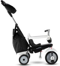 Tříkolky od 10 měsíců - Tříkolka Vanilla Plus Black&White Classic smarTrike TouchSteering ovládání s gumovými koly a tlumičem 2 tašky od 10 měsíců_0