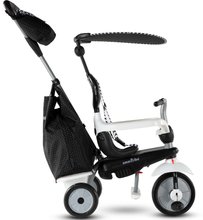 Tříkolky od 10 měsíců - Tříkolka Vanilla Plus Black&White Classic smarTrike TouchSteering ovládání s gumovými koly a tlumičem 2 tašky od 10 měsíců_1