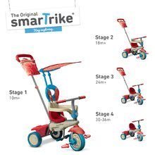 Triciclete de la 10 luni - Tricicletă Vanilla Touch Steering 4in1 smarTrike albastru-roşu de la vârsta 10 luni_0