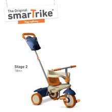Tricikli za djecu od 10 mjeseci - Tricikl Vanilla Touch Steering 4u1 smarTrike s prevlakom plavo-narančasti od 10 mjeseci_2