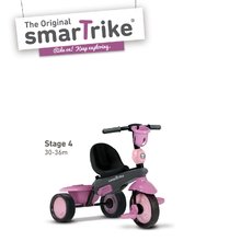 Triciclete de la 10 luni - Tricicletă Star Blue TouchSteering smarTrike ghidare ultra uşoară roz-gri cu geantă_3