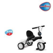 Tříkolky od 10 měsíců - Tříkolka Spirit Touch Steering smarTrike černo-bílá od 10 měsíců_0