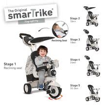 Tricikli za djecu od 10 mjeseci - Tricikl Dazzle 5u1 smarTrike Black&White Touch Steering crno-sivi s pomičnim naslonom i dvama torbama od 10 mjeseci_1