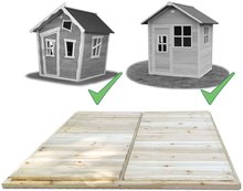 Lesene hišice - Podloga za hiške Loft 100 in Crooky 100 Exit Toys iz cedre naravna_0