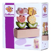 Giocattoli didattici in legno - Torre in legno con fiori Stickgame Flower Eichhorn con lumachina e ape 9 pezzi dai 12 mesi EH6813_0