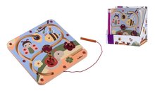 Dřevěné naučné hry - Dřevěná magnetická hra Magnetic Maze Game Eichhorn labyrint se 4 dráhami s motivem zvířátek_1