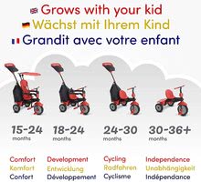 Triciklik 10 hónapos kortól - Tricikli Glow Touch Steering 4in1 Black&Red smarTrike piros-fekete 10 hó-tól_5