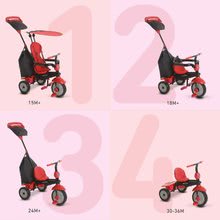 Triciklik 10 hónapos kortól - Tricikli Glow Touch Steering 4in1 Black&Red smarTrike piros-fekete 10 hó-tól_0