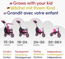 Trikes from 10 months - Glow 4in1 Touch Steering Black&Pink smarTrike Tricycle pink-black, 10 months and over_9