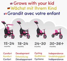 Triciclete de la 10 luni - Tricicletă Glow 4 în 1 Touch Steering smarTrike Black&Pink luni roz-negru de la 10 luni_9