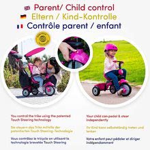 Trikes from 10 months - Glow 4in1 Touch Steering Black&Pink smarTrike Tricycle pink-black, 10 months and over_12