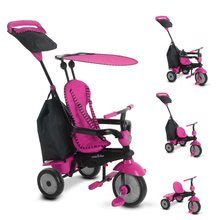 Trikes from 10 months - Glow 4in1 Touch Steering Black&Pink smarTrike Tricycle pink-black, 10 months and over_1