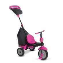 Rowerki trójkołowe od 10 miesiąca - Trojkołowiec Glow 4v1 Touch Steering Black&Pink smarTrike różowo-czarna od 10 miesięcy_1