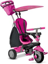 Triciclete de la 10 luni - Tricicletă Glow 4 în 1 Touch Steering smarTrike Black&Pink luni roz-negru de la 10 luni_0