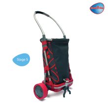 Trojkolky od 10 mesiacov - Trojkolka Go Touch Steering smarTrike s nákupným vozíkom čierno-červená od 10 mes_3