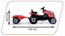 Otroška vozila na pedala - Traktor na pedale Farmer XL Smoby s prikolico rdeč_3