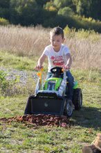 Veicoli a pedali per bambini - Trattore con pala di carico Farmer Max Smoby verde con rimorchio a pedali_5