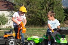 Otroška vozila na pedala - Traktor na pedala Builder Max Gradbenik Smoby z bagrom in nakladalnikom oranžen_10