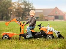 Otroška vozila na pedala - Traktor na pedala Builder Max Gradbenik Smoby z bagrom in nakladalnikom oranžen_6