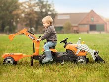 Otroška vozila na pedala - Traktor na pedala Builder Max Gradbenik Smoby z bagrom in nakladalnikom oranžen_1